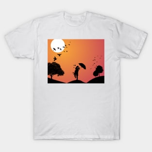 Landscape couple Love feeling Art T-Shirt